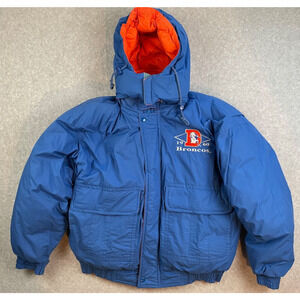 Vintage 1993 Denver Broncos Down Coat NFL Gameday Locker Line L